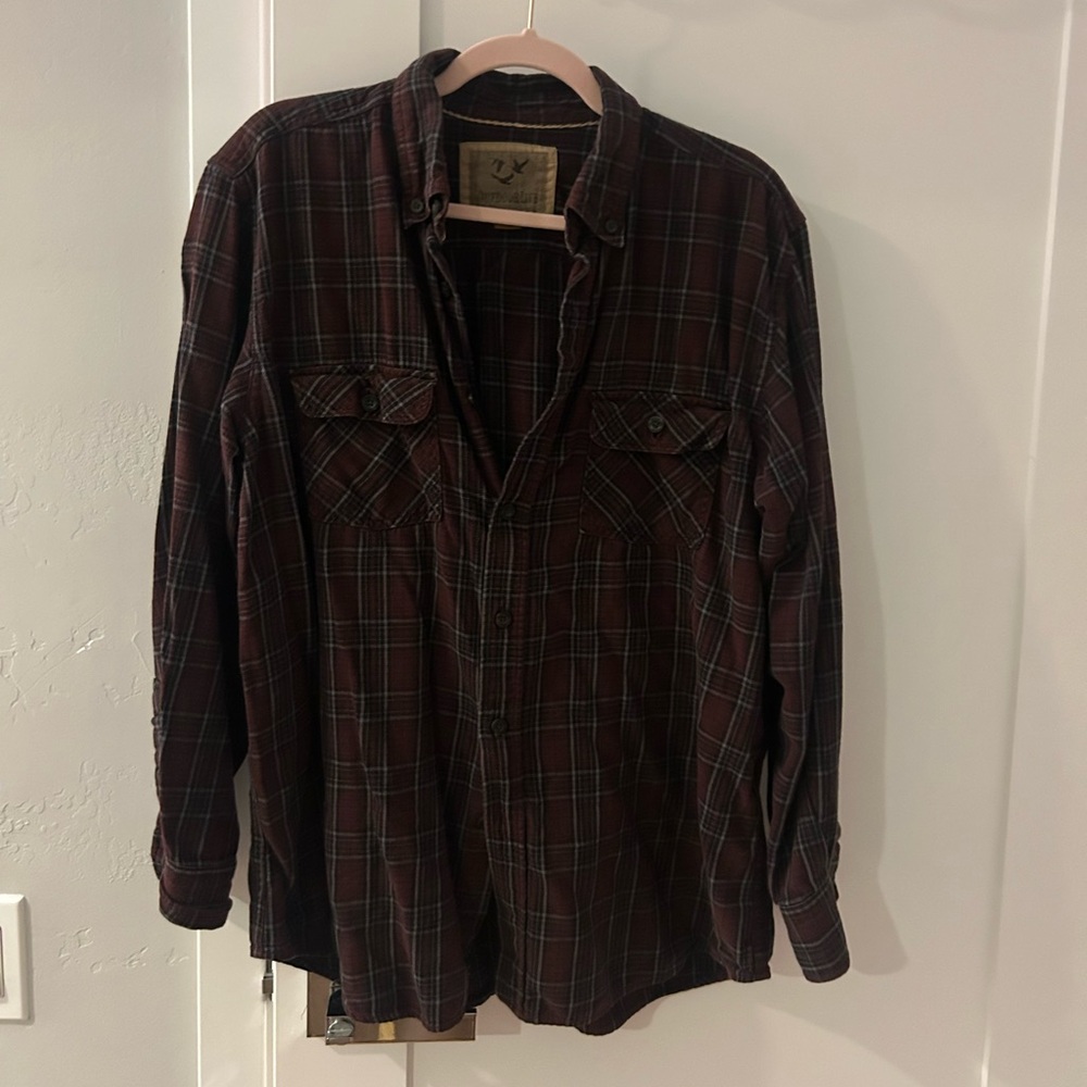 Soft Maroon Flannel